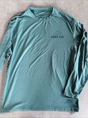 Hang Ten Men's Long-Sleeve Crew Tee - Teal